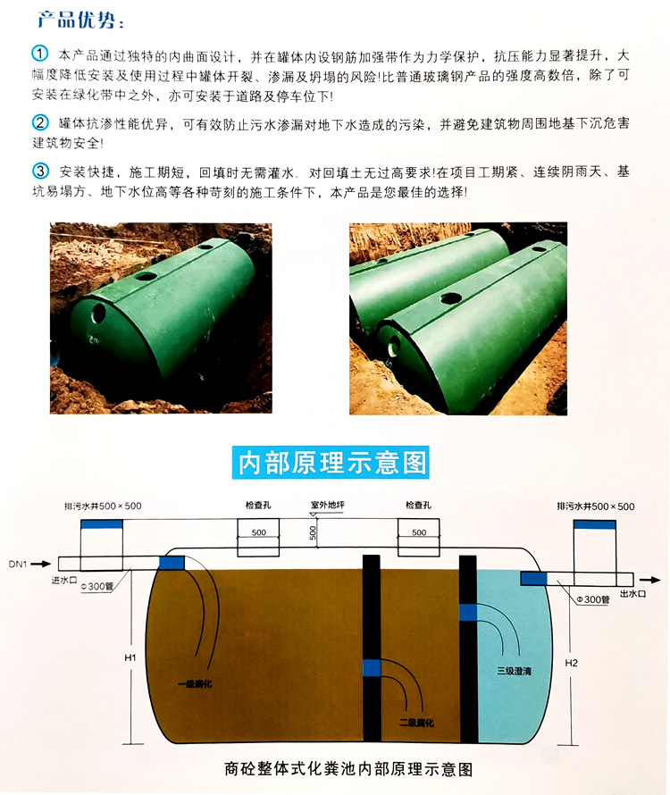 黄平玻璃钢化粪池